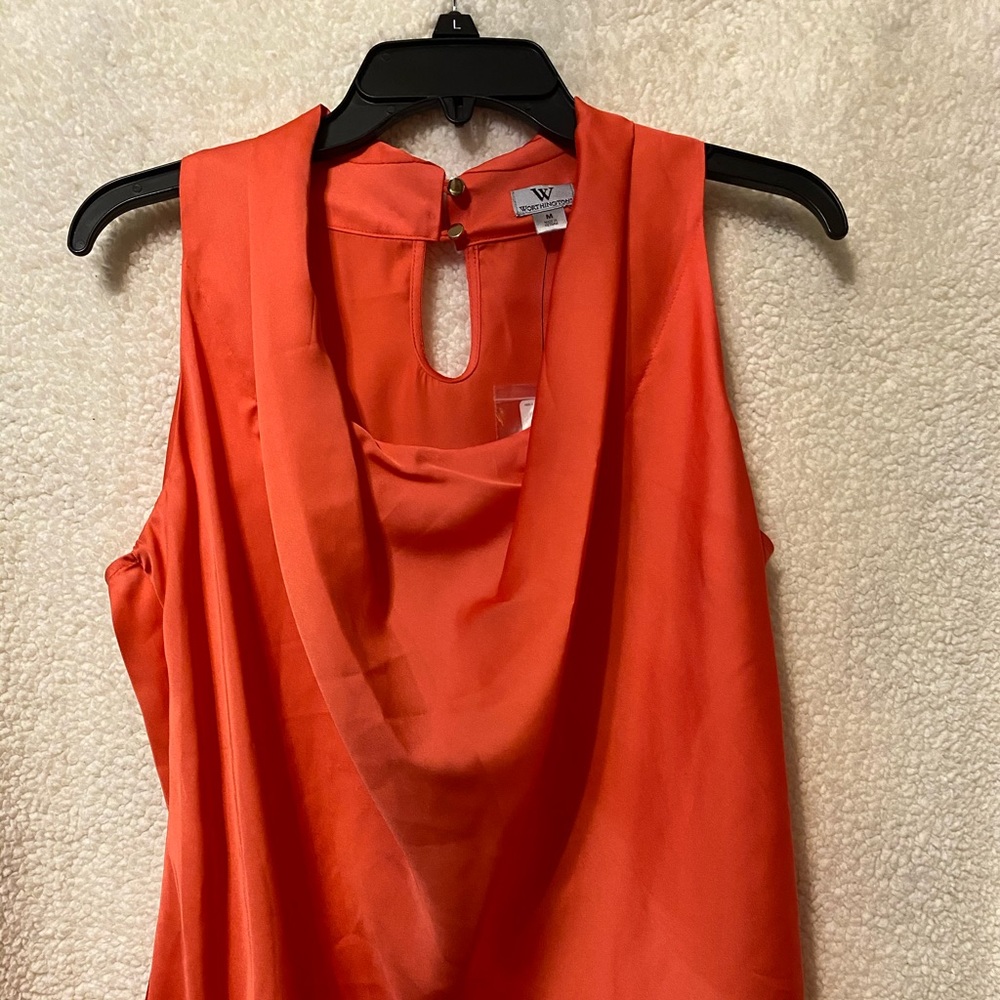 Burnt Orange sleeveless blouse